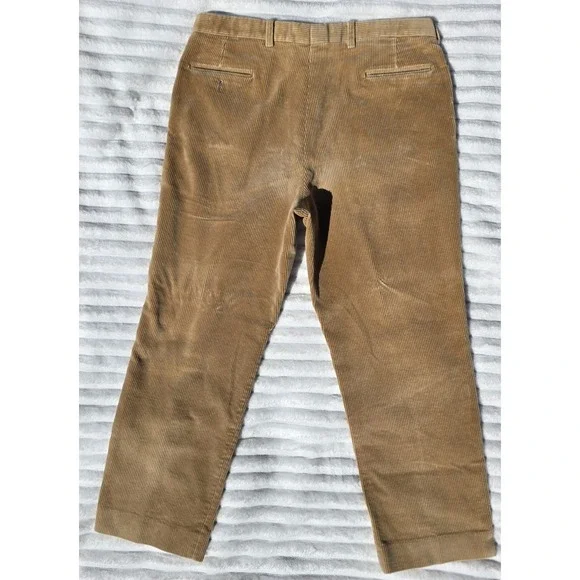 Vintage Orvis Corduroy Pants Trousers Made In USA Leather Lined Pockets 38x30 - Picture 11 of 13